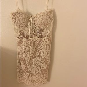 Sexy Lace Bodycon Mini Dress white